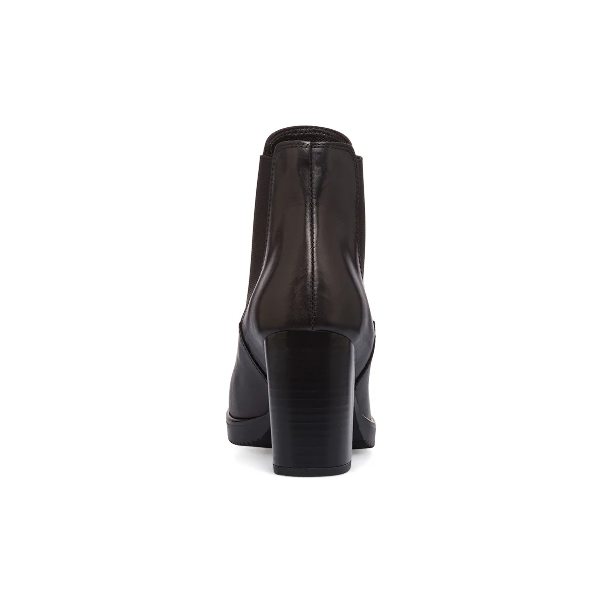 Stivaletti con tacco 8,5 cm da donna neri in pelle P Essentials - Image 4