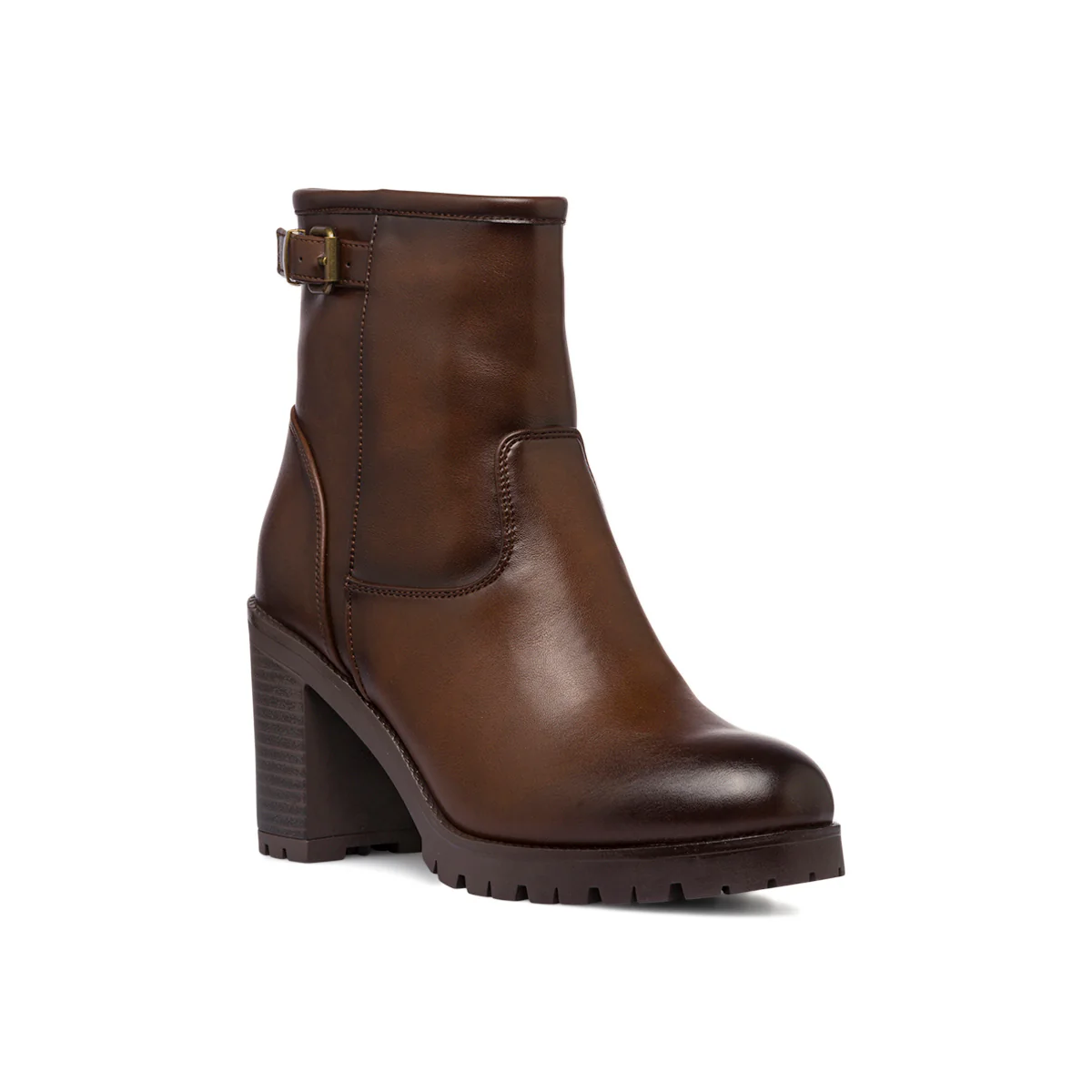 Stivaletti con tacco 8,5 cm marroni da donna Lora Ferres - Image 2