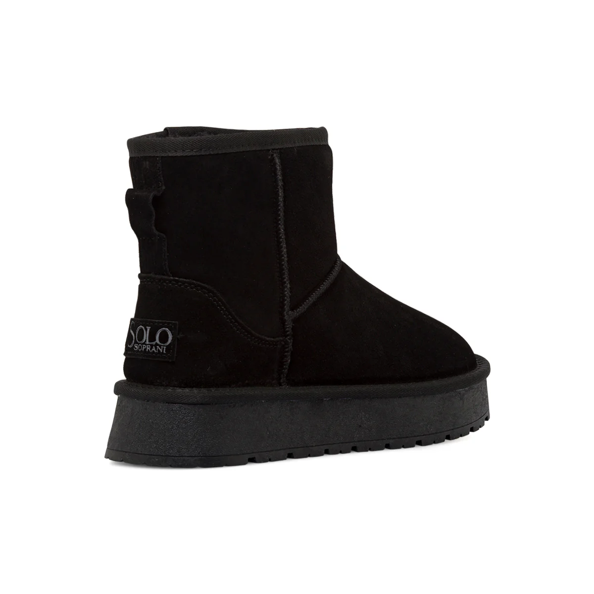 Stivaletti cozy boots da donna neri Solo Soprani in pelle - Image 3