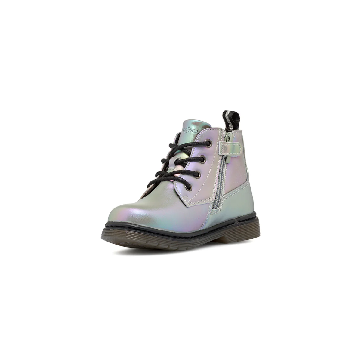 Stivaletti da bambina argento iridescente con stelle glitter nere Lumberjack - Image 4