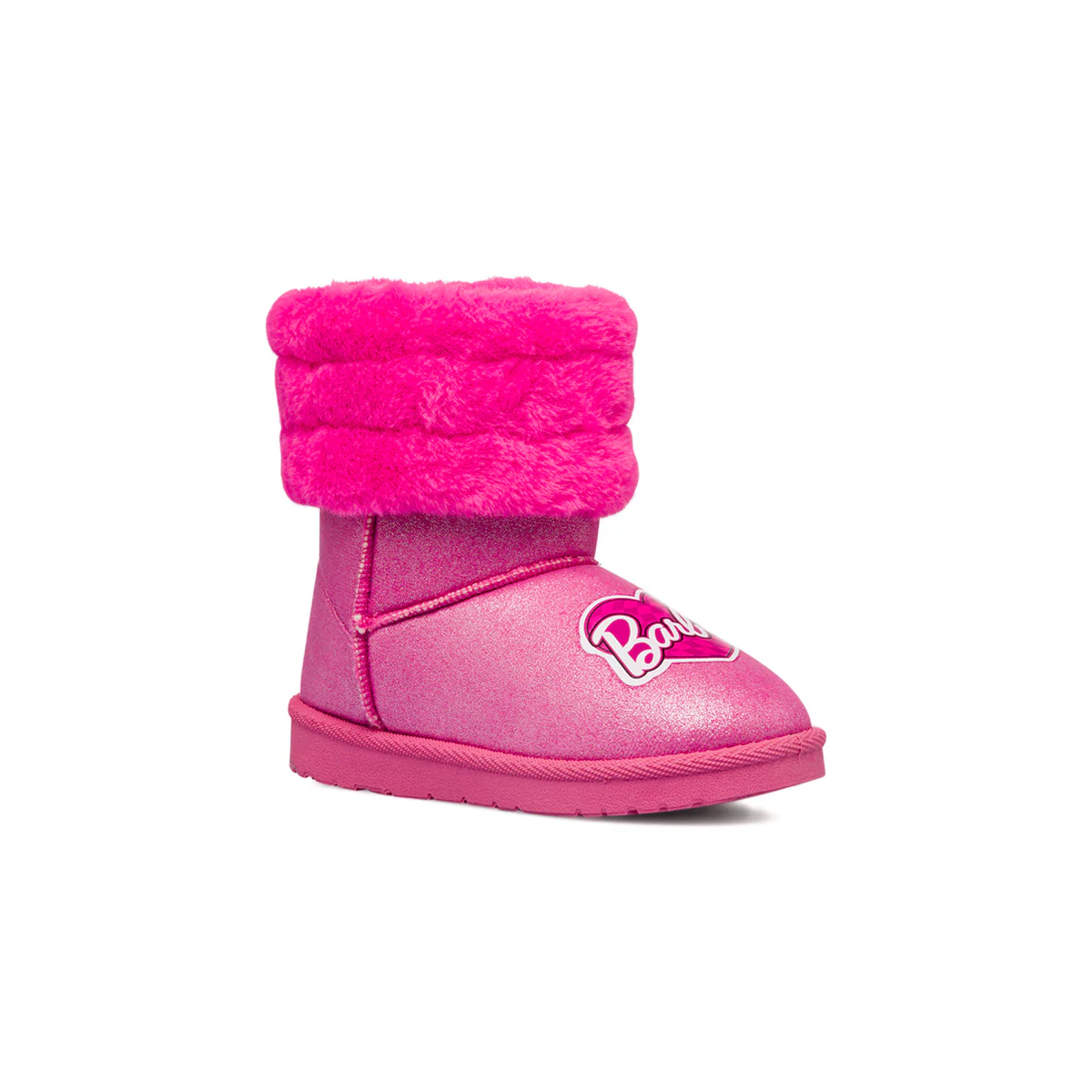 Stivaletti imbottiti da bambina fucsia con logo Barbie - Image 2