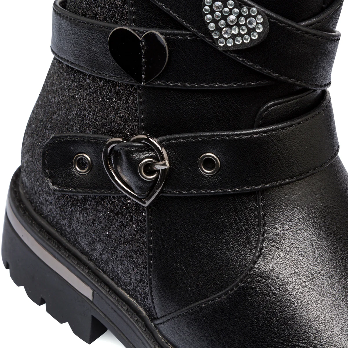 Stivaletti da bambina Le scarpe di Alice neri con glitter e cinturino - Image 6