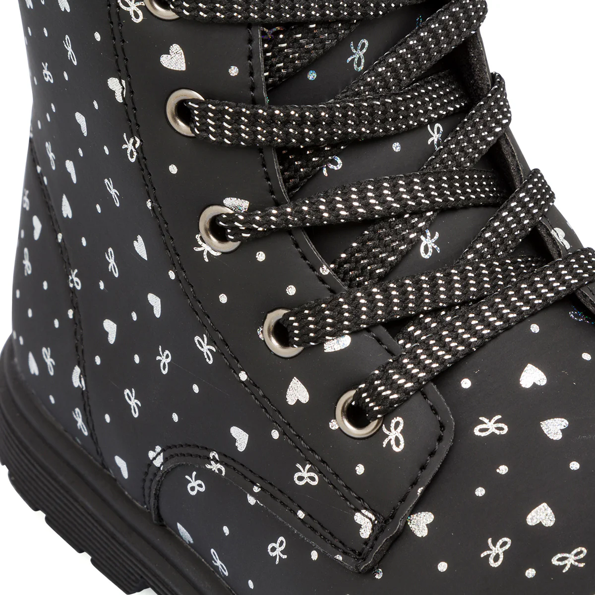 Stivaletti da bambina neri con dettagli argento Le Scarpe di Alice - Image 5