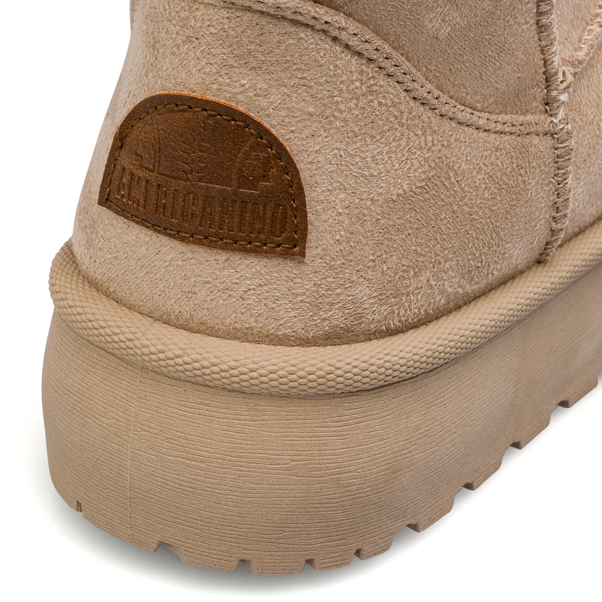 Stivaletti da donna beige con suola platform e interno caldo Americanino - Image 4