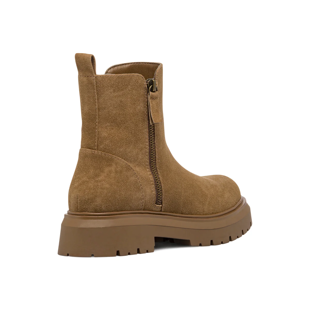 Stivaletti da donna beige effetto scamosciato con suola platform Swish Jeans - Image 3
