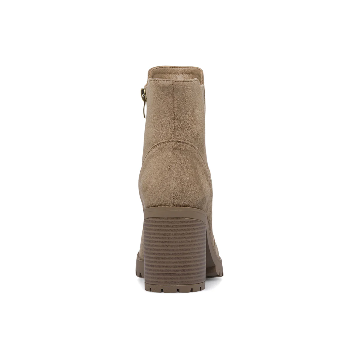 Stivaletti da donna beige effetto scamosciato con tacco Lora Ferres - Image 4