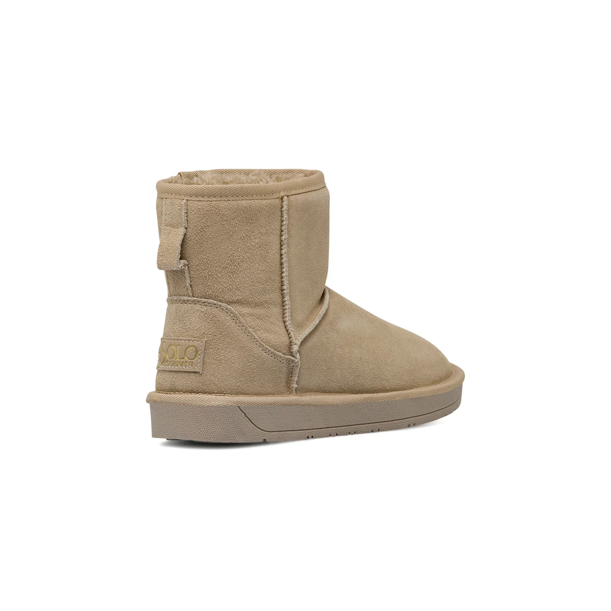 Stivaletti da donna beige in pelle scamosciata calda Solo Soprani - Image 3