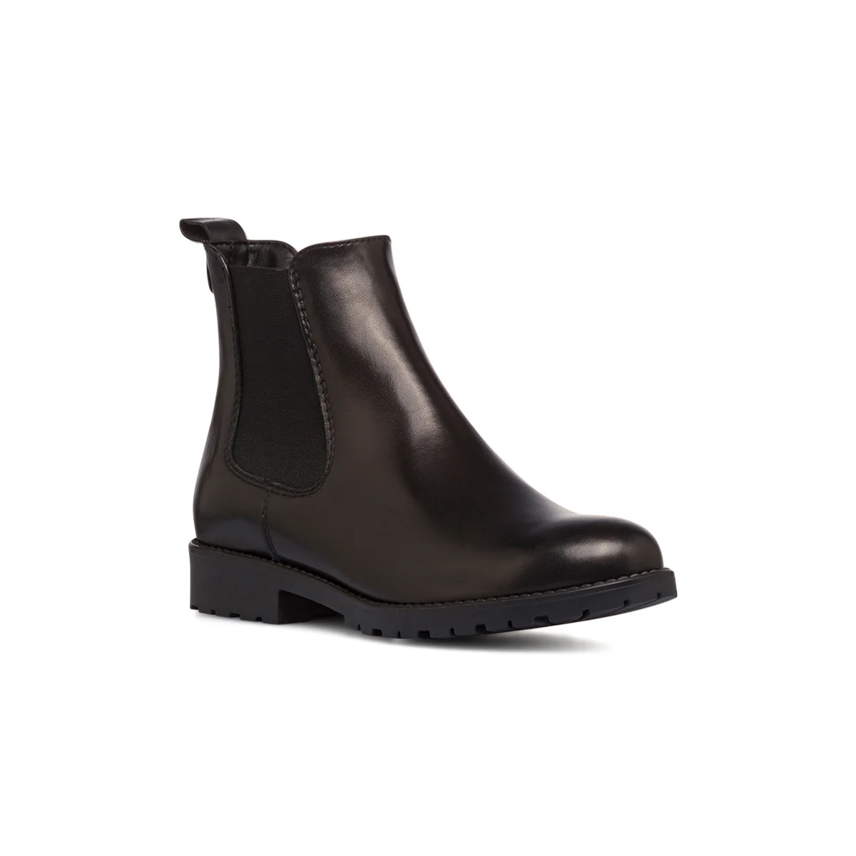 Stivaletti con elastico da donna in pelle neri Primopiano - Image 2