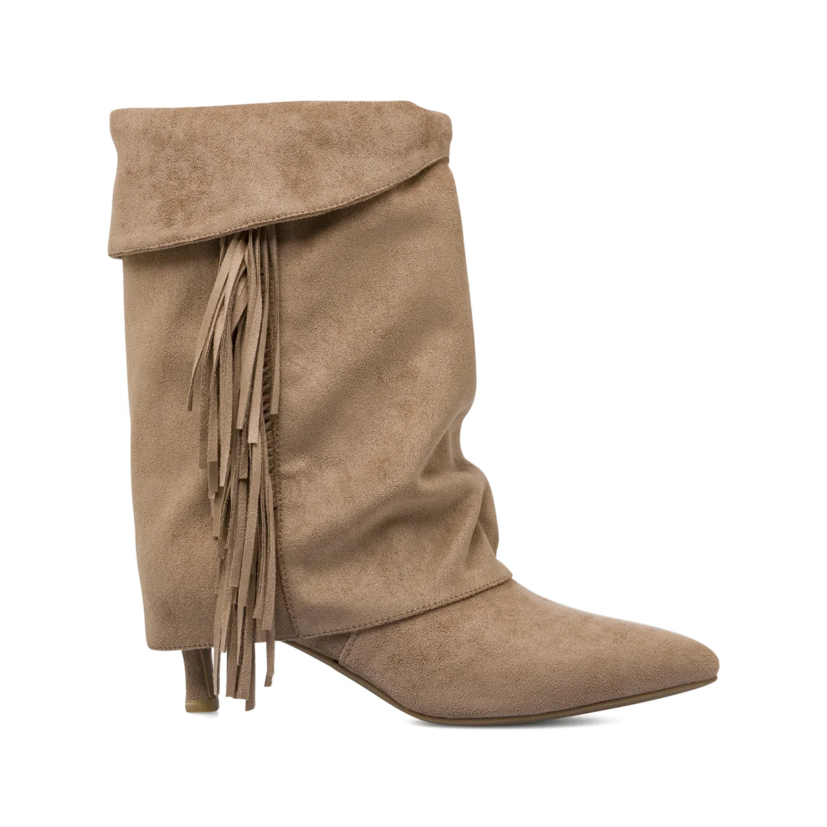 Stivaletti da donna khaki effetto scamosciato Lora Ferres