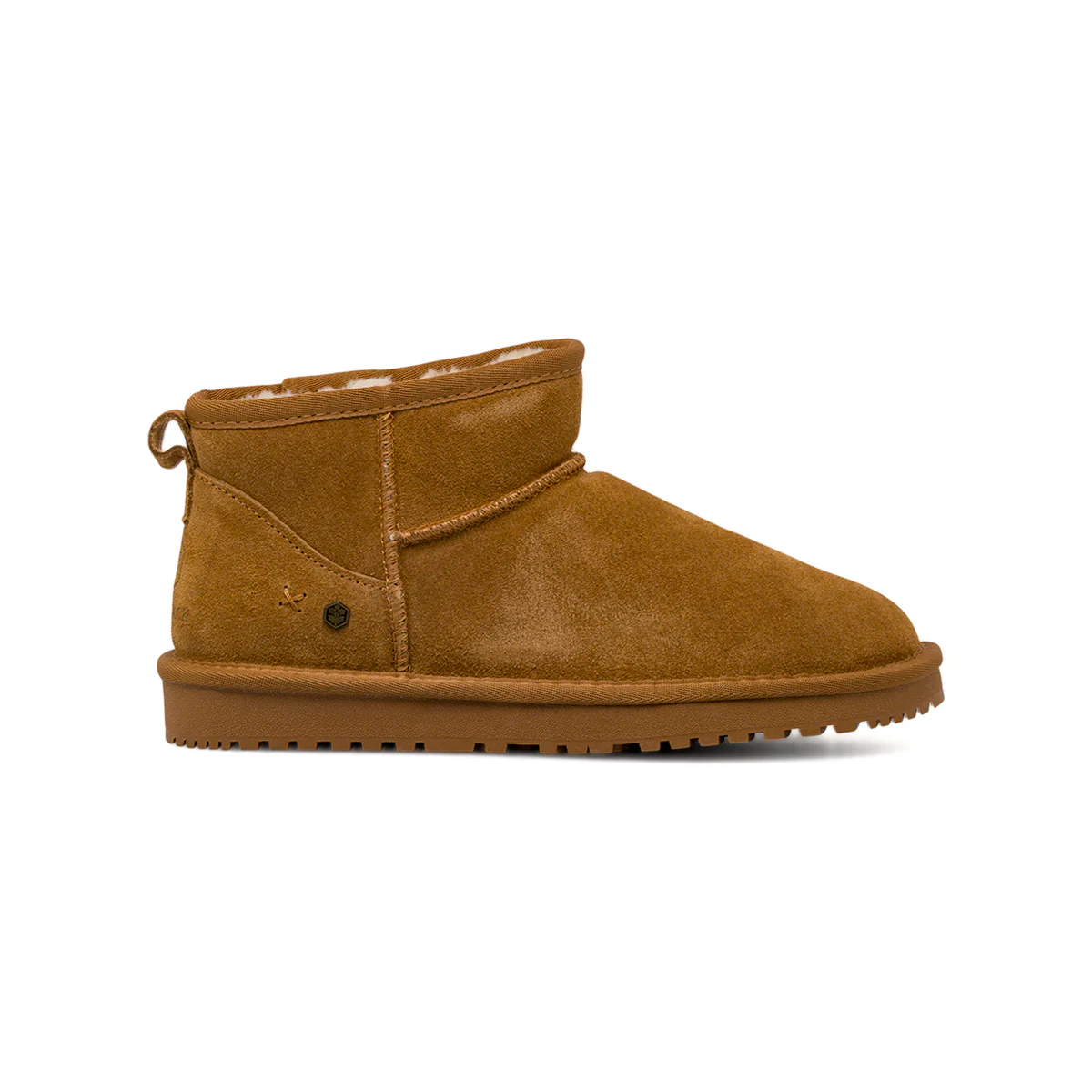 Stivaletti da donna marroni in pelle scamosciata caldi Lumberjack