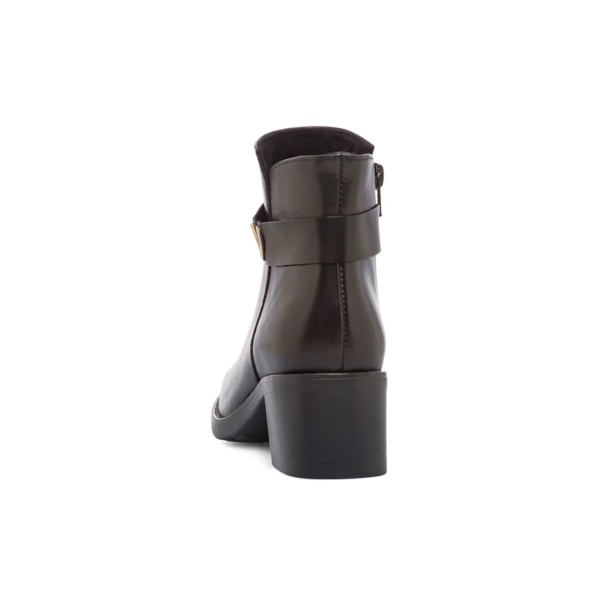 Stivaletti con tacco da donna neri in pelle con tacco P Essentials - Image 7