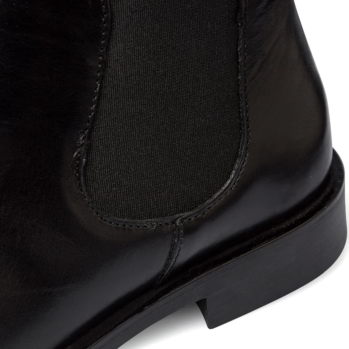 Stivaletti da donna neri P Essentials in pelle - Image 4