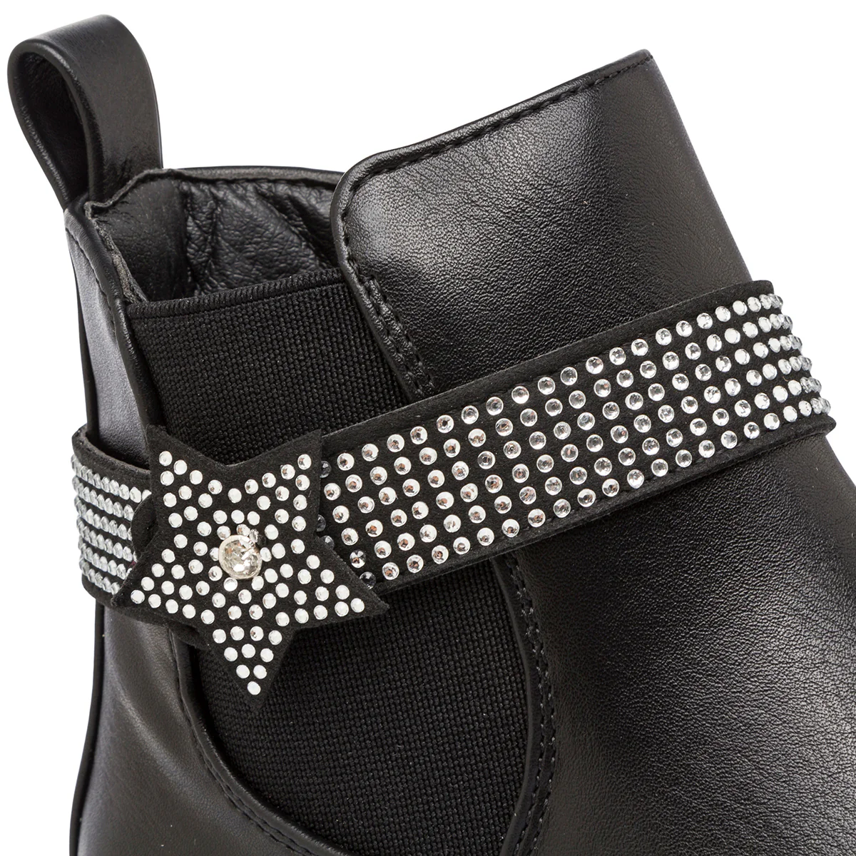 Stivaletti da ragazza Le scarpe di Alice neri con strass - Image 6