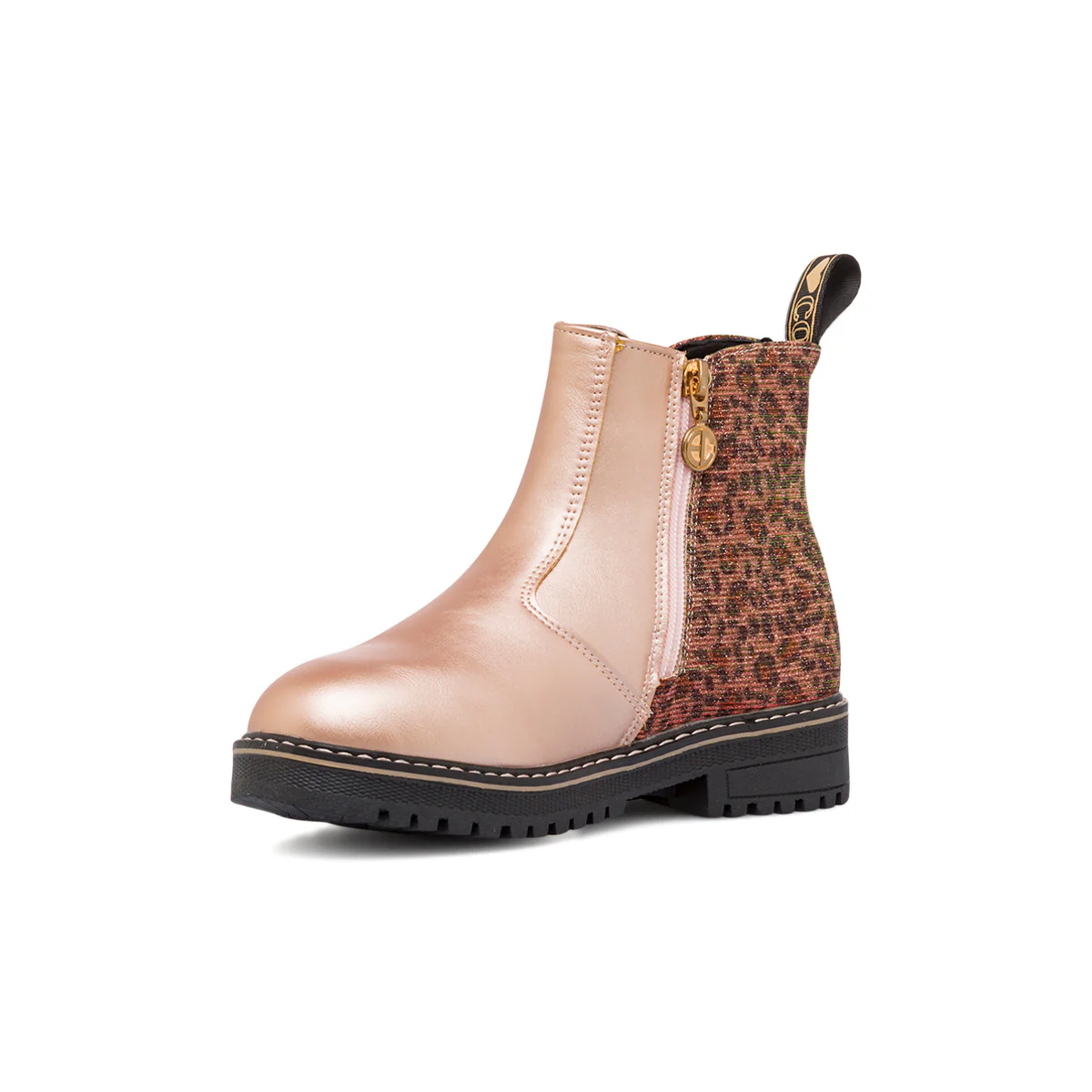 Stivaletti da ragazza rosa con dettagli borchie e glitter Enrico Coveri - Image 4
