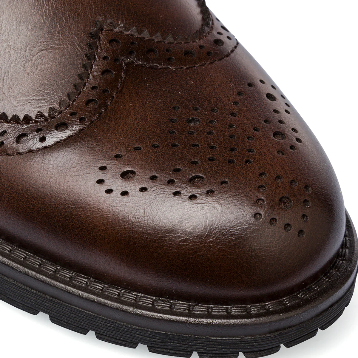 Stivaletti eleganti da uomo marroni con dettagli brogue Riflessi Urbani - Image 5