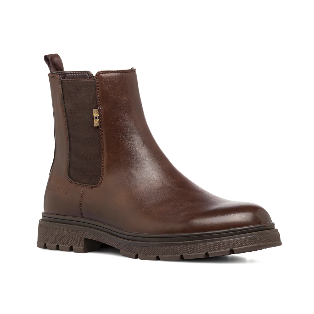 Stivaletti da uomo marroni Ducati stile Chelsea con suola chunky - Image 2