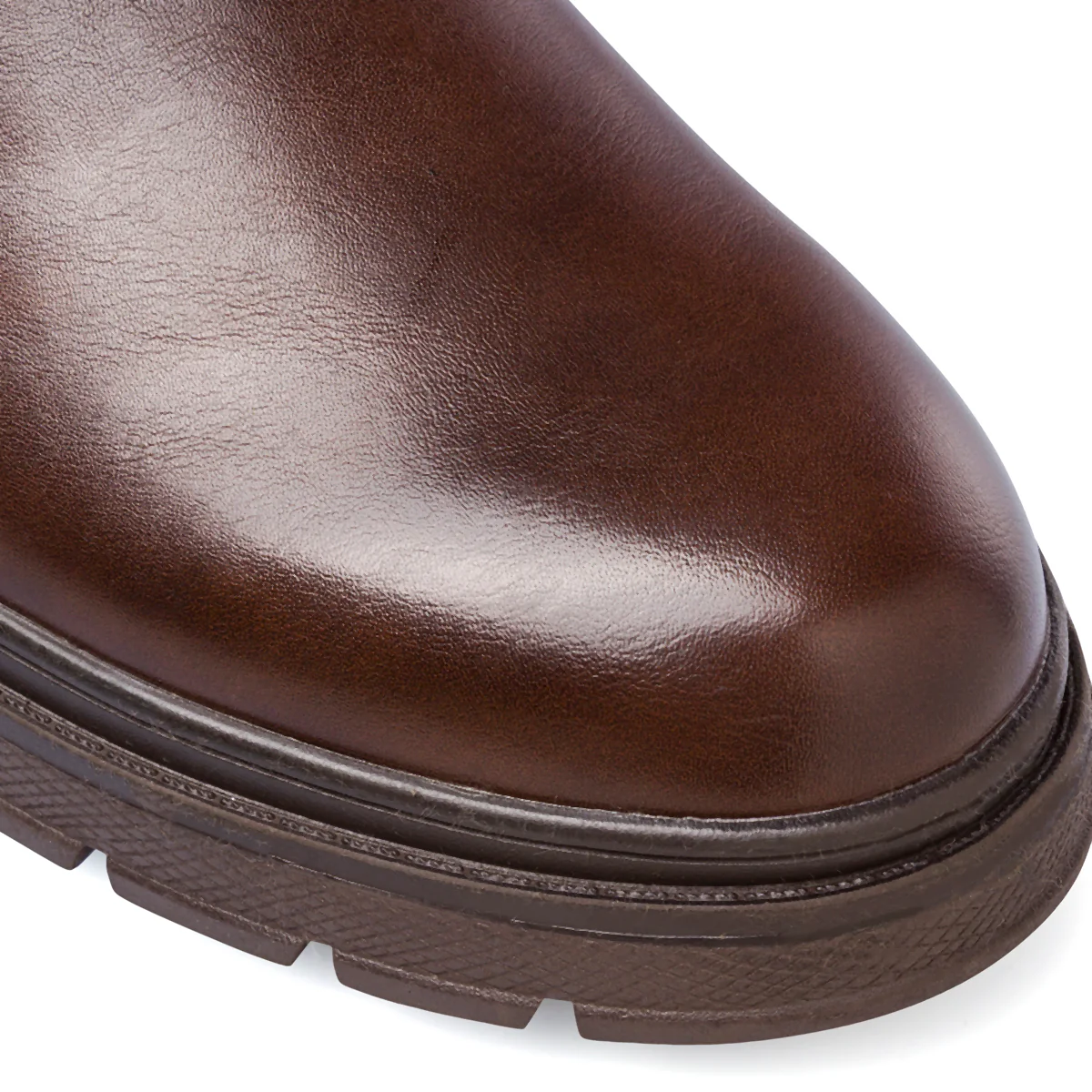 Stivaletti da uomo marroni Ducati stile Chelsea con suola chunky - Image 4