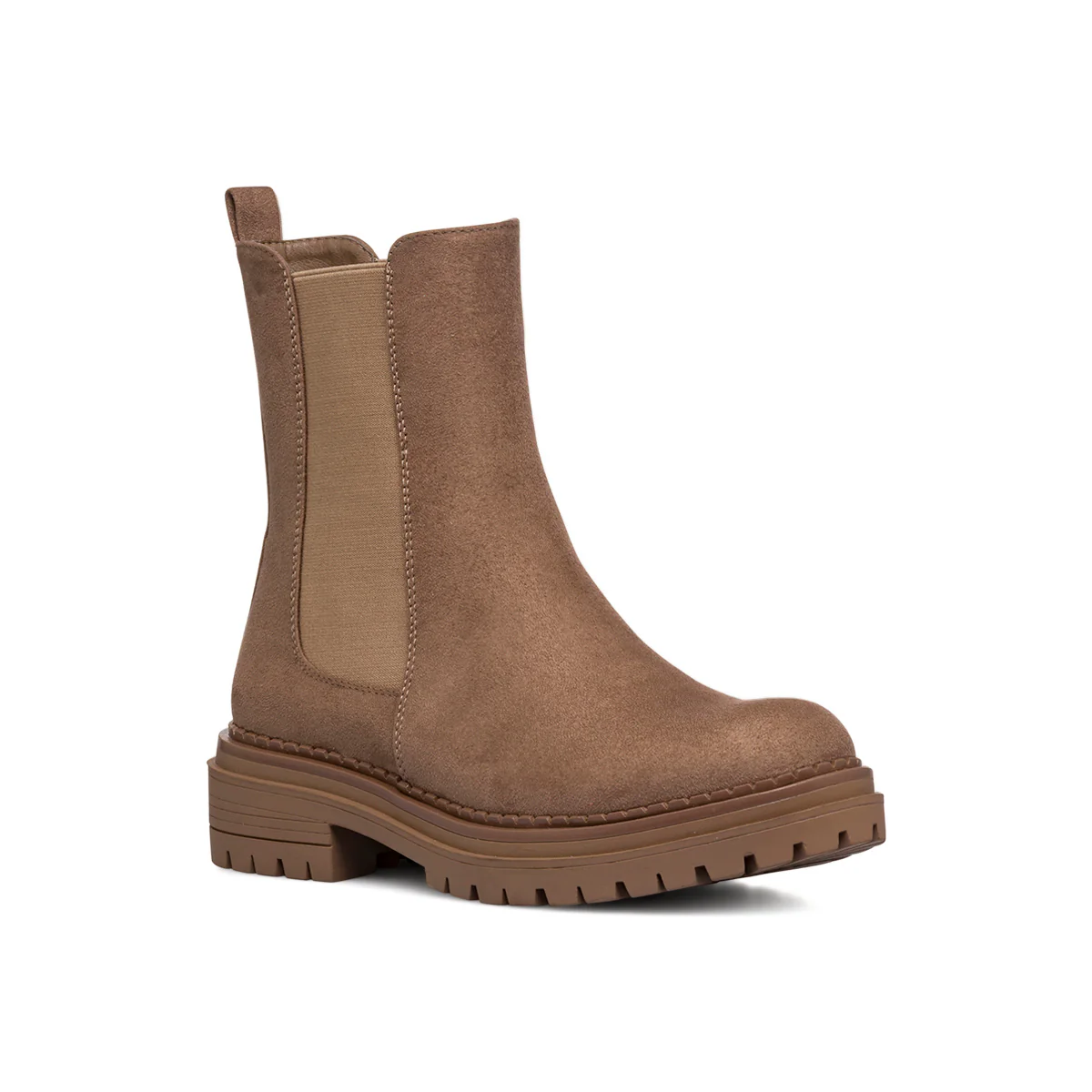 Stivaletti effetto scamosciato taupe da Donna Swish Jeans - Image 2