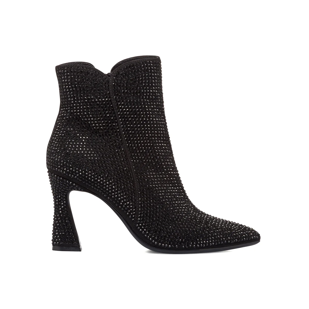 Stivaletti gioiello neri da donna con tacco 9 cm e strass Lora Ferres - Image 4
