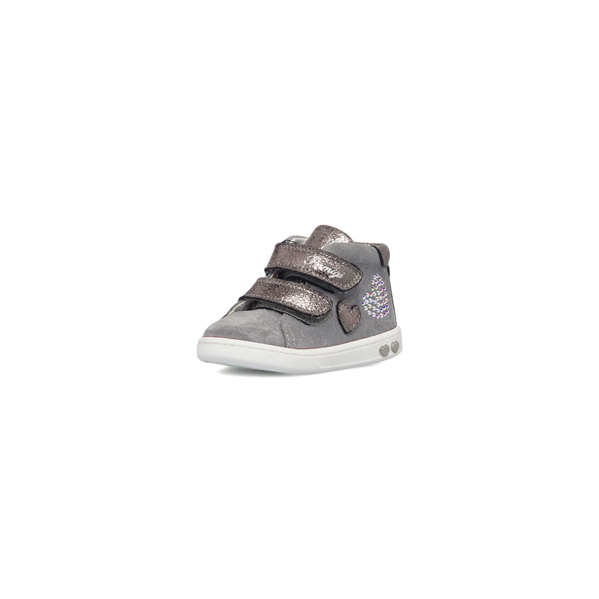 Stivaletti grigi da bambina con cuore di strass Primigi Baby Like - Image 2