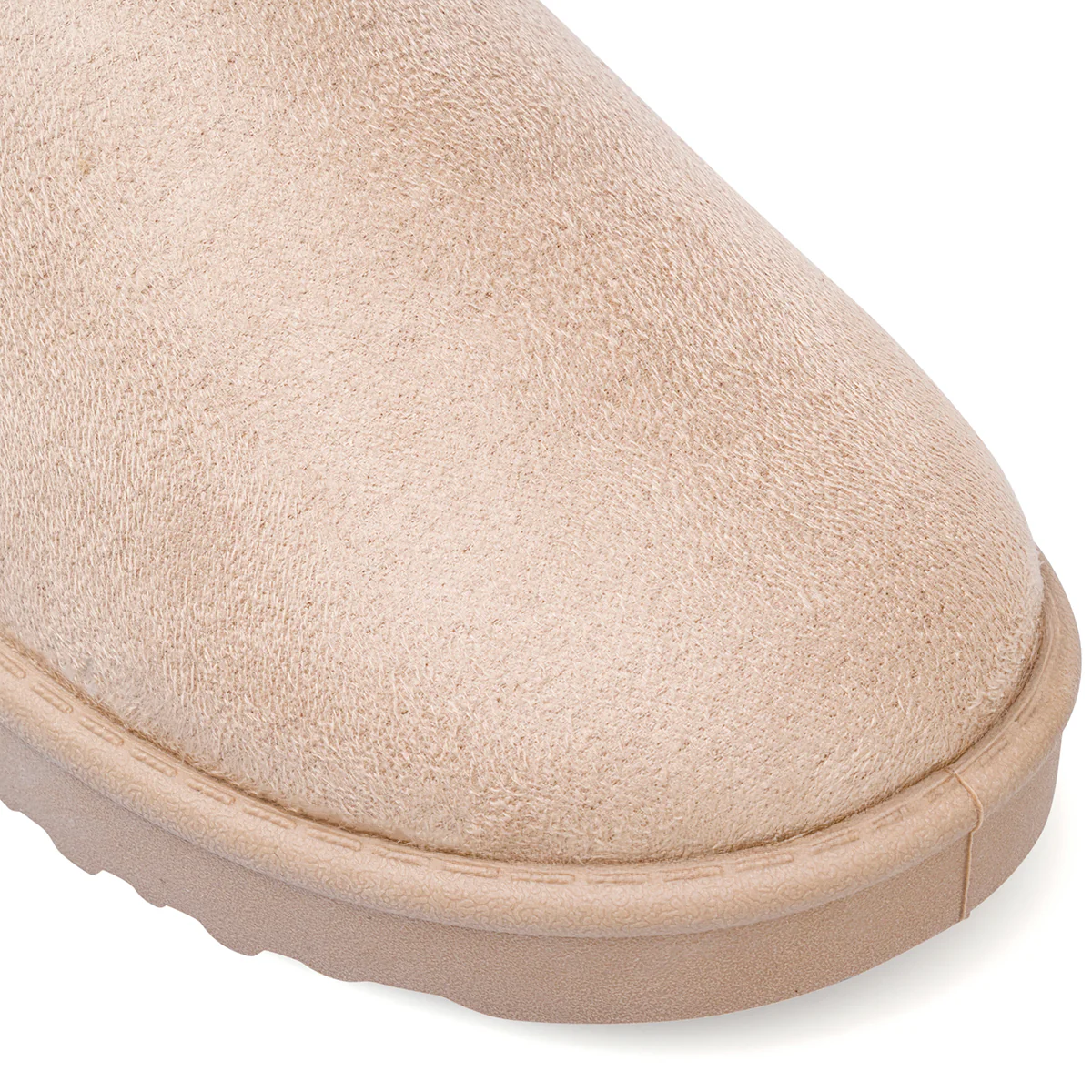 Stivaletti imbottiti da donna beige Americanino con finta pelliccia - Image 5