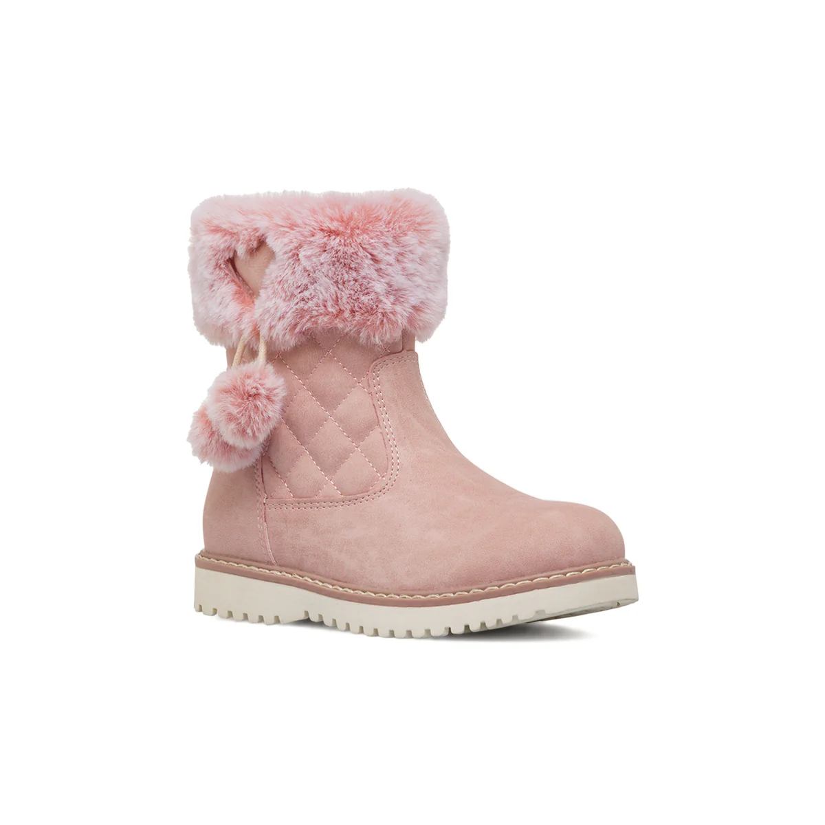 Stivaletti imbottiti rosa da Bambina con pon pon Le scarpe di Alice - Image 2