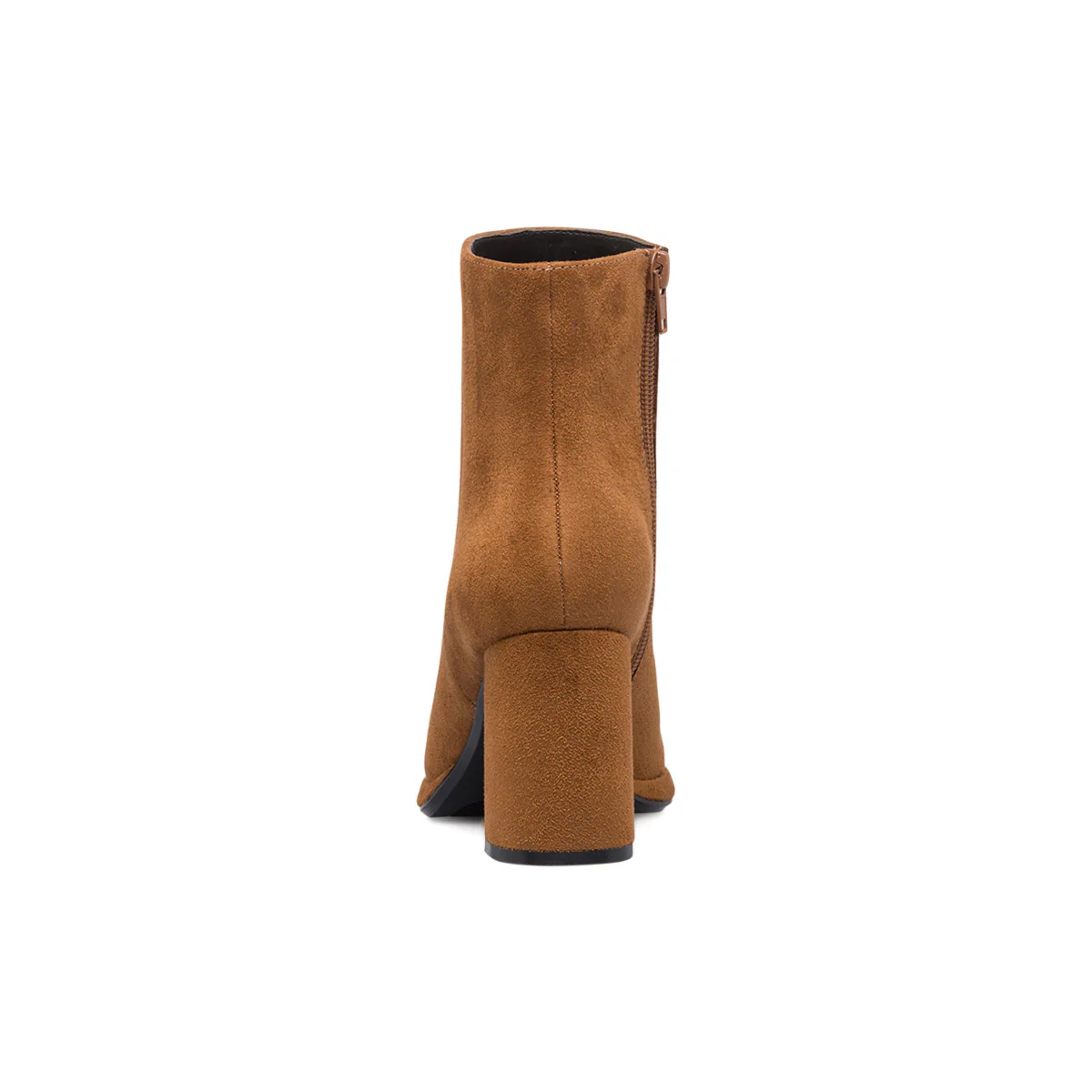 Stivaletti in microfibra marroni da donna con zip e tacco a blocco 8 cm Swish Jeans - Image 8