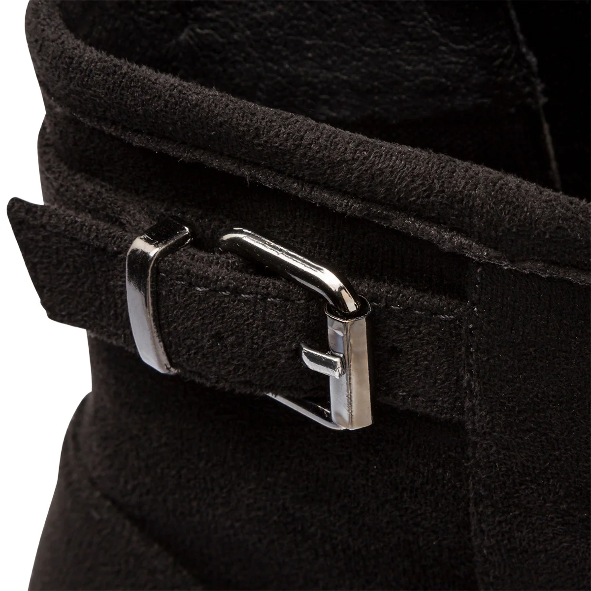 Stivaletti in microfibra neri da donna con zip e tacco a blocco 9 cm Lora Ferres - Image 7