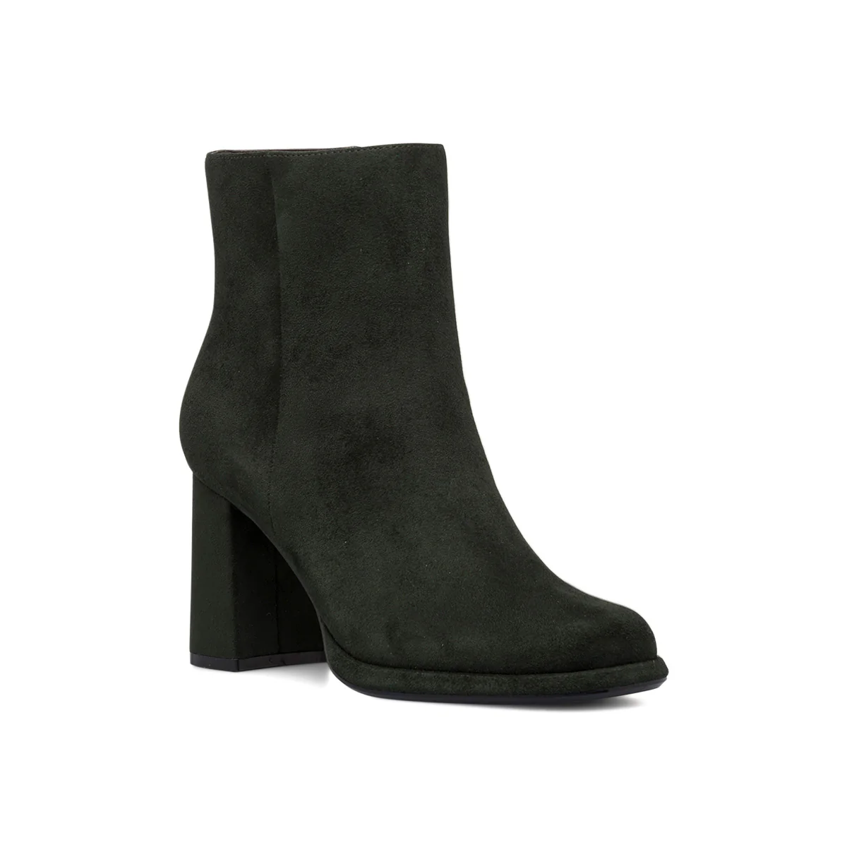 Stivaletti in microfibra verdi da donna con zip e tacco a blocco 8 cm Swish Jeans - Image 2