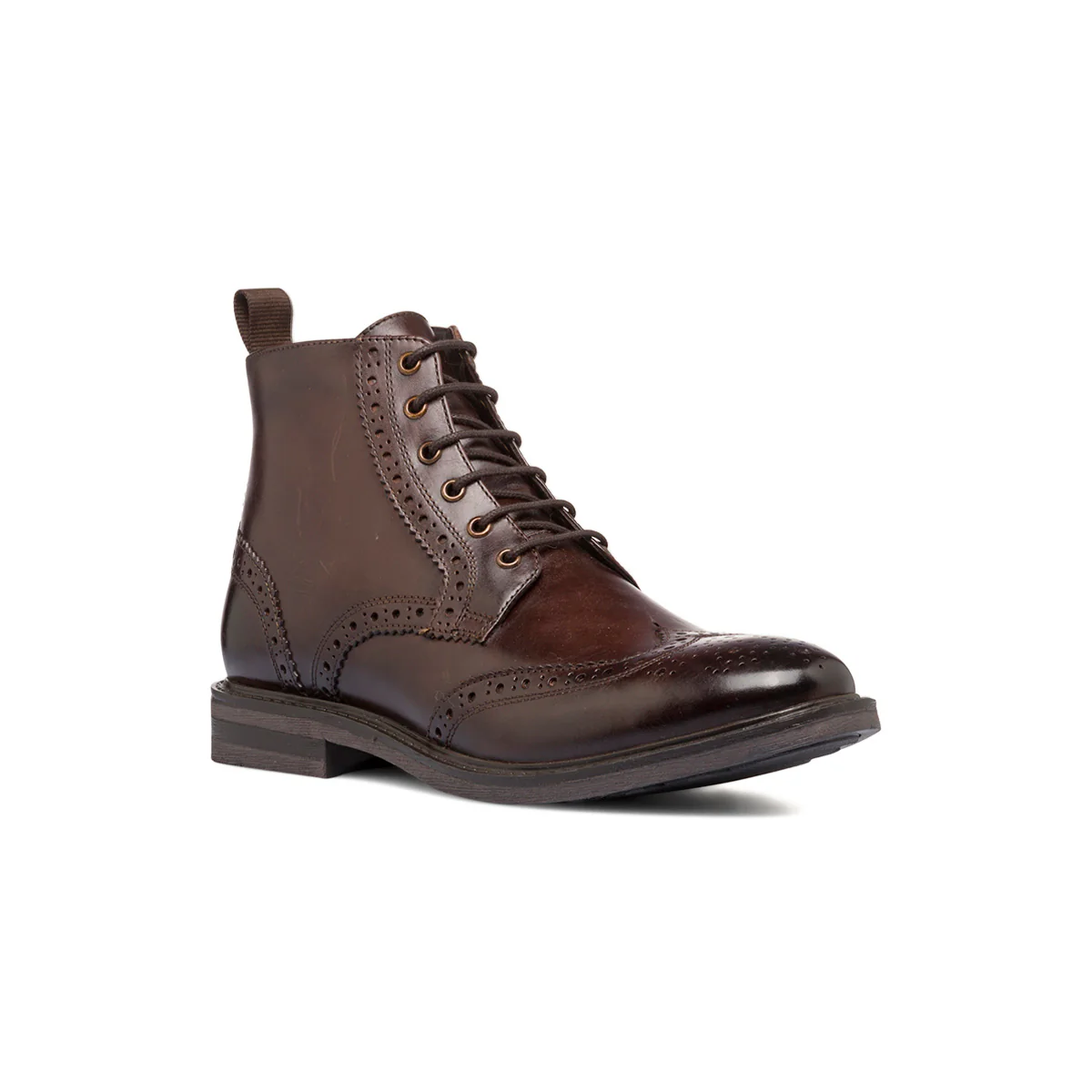 Stivaletti eleganti in pelle marroni da uomo con dettagli brogue La Cuoieria - Image 2