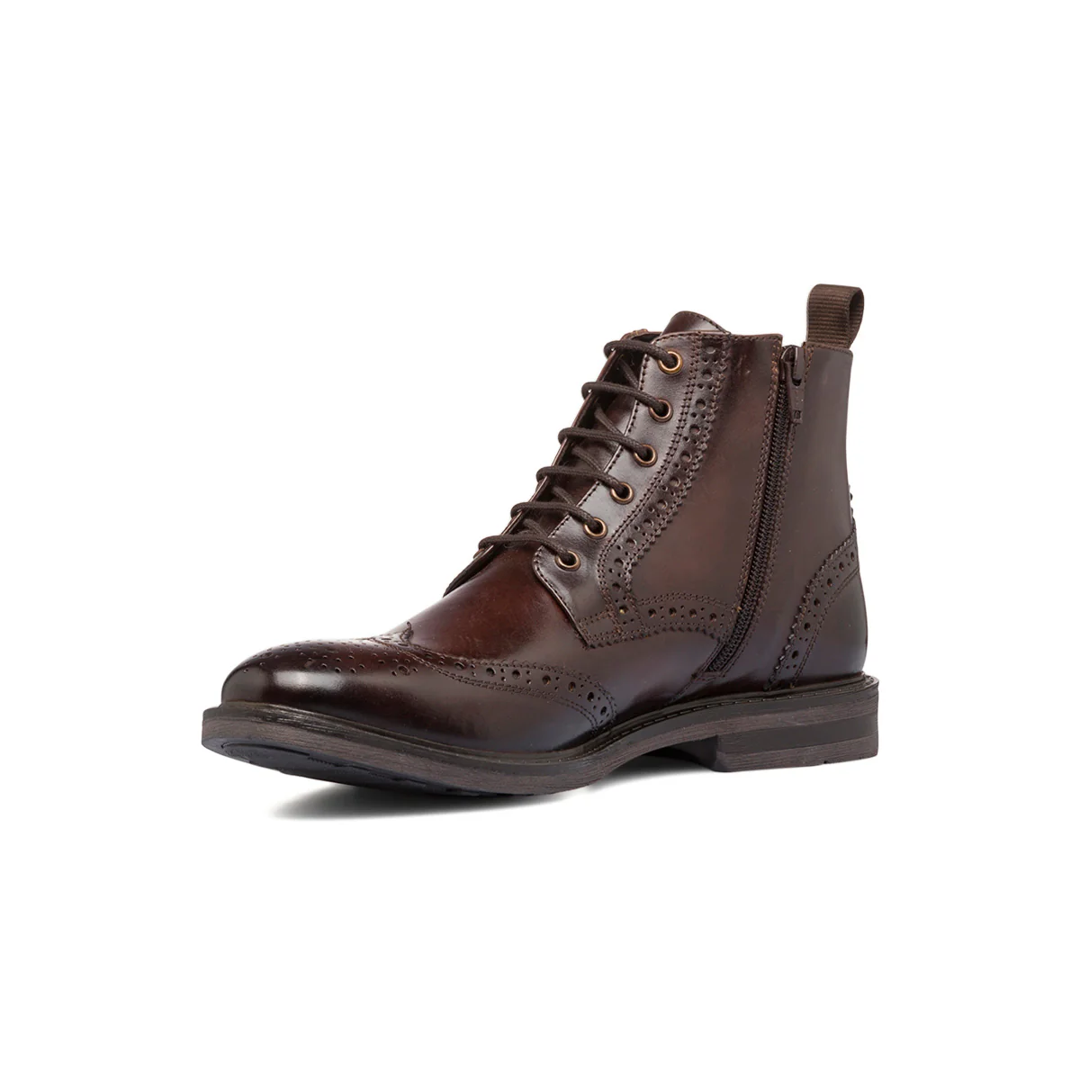 Stivaletti eleganti in pelle marroni da uomo con dettagli brogue La Cuoieria - Image 4