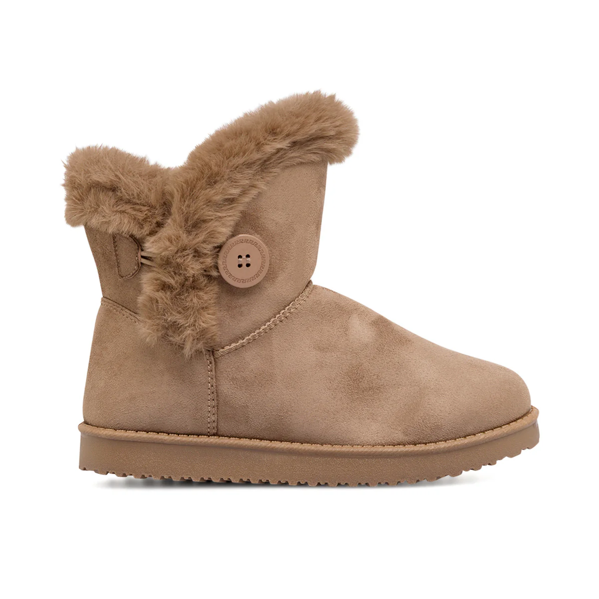Stivaletti khaki da donna con interno in pelliccia sintetica Lora Ferres