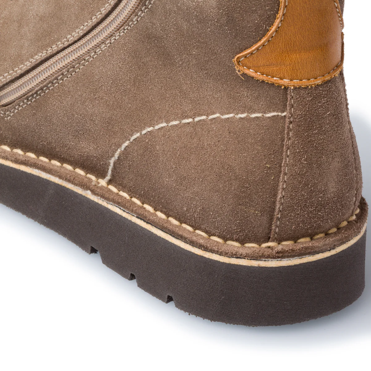 Stivaletti khaki in pelle scamosciata con zip laterale Primopiano - Image 7