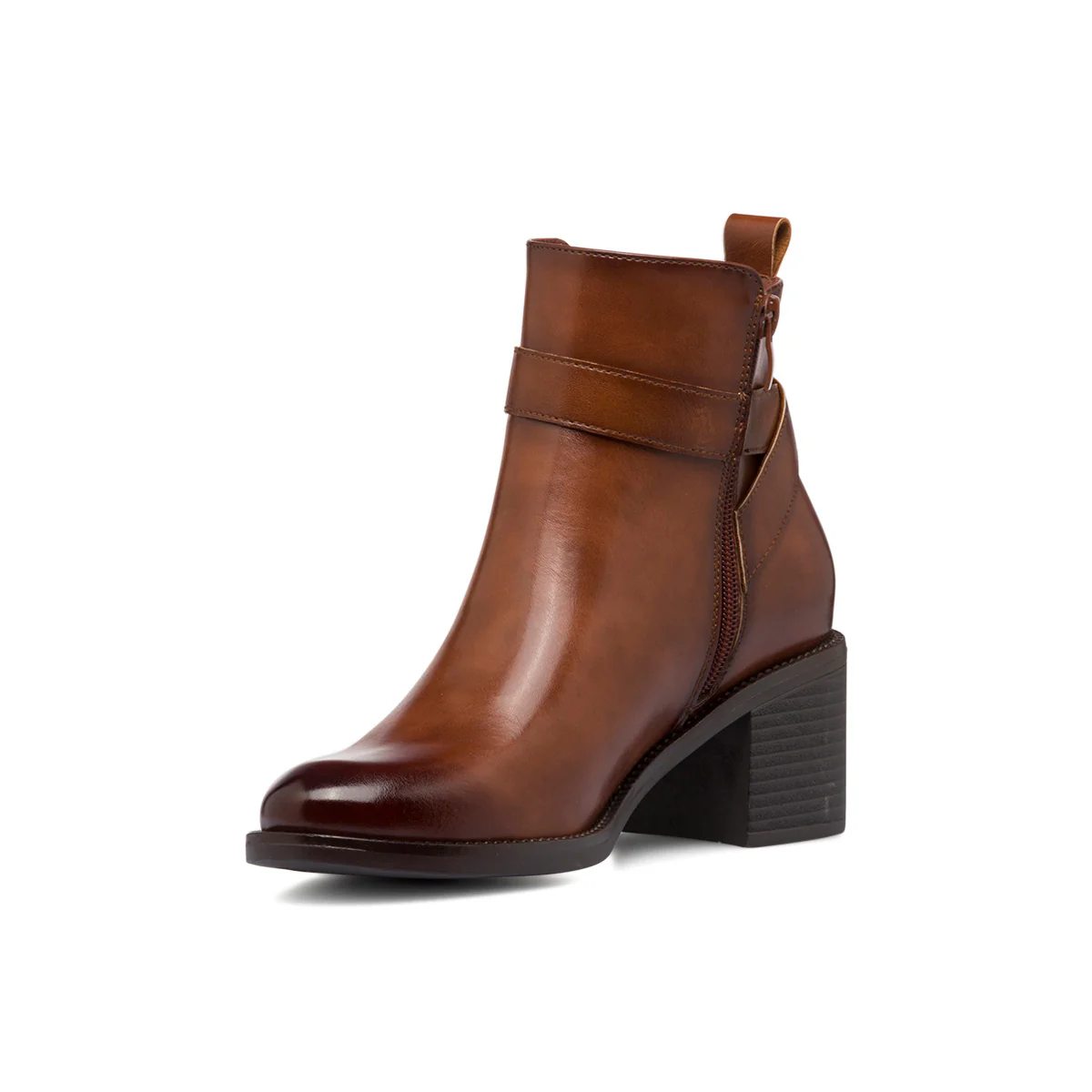 Stivaletti marroni da donna con cinturino e tacco 6 cm Lora Ferres - Image 5