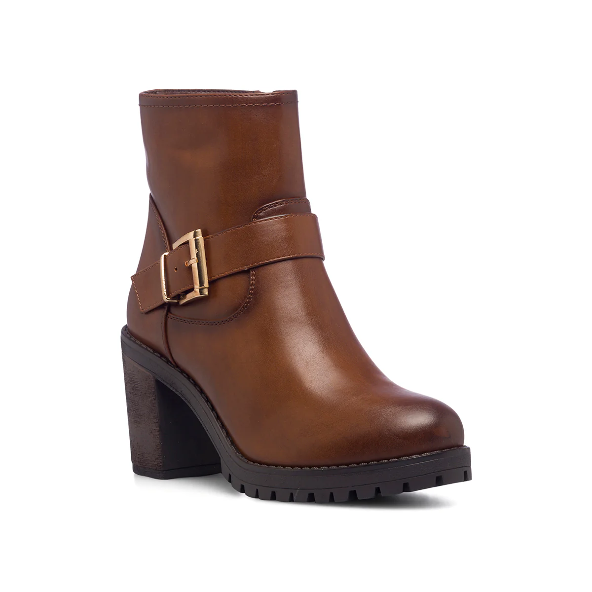 Stivaletti marroni da donna con cinturino e tacco 7 cm Lora Ferres - Image 2