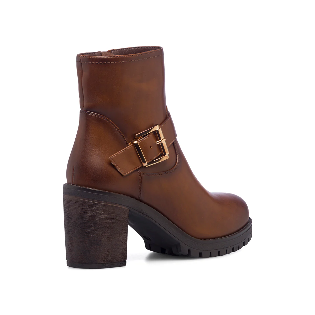 Stivaletti marroni da donna con cinturino e tacco 7 cm Lora Ferres - Image 3