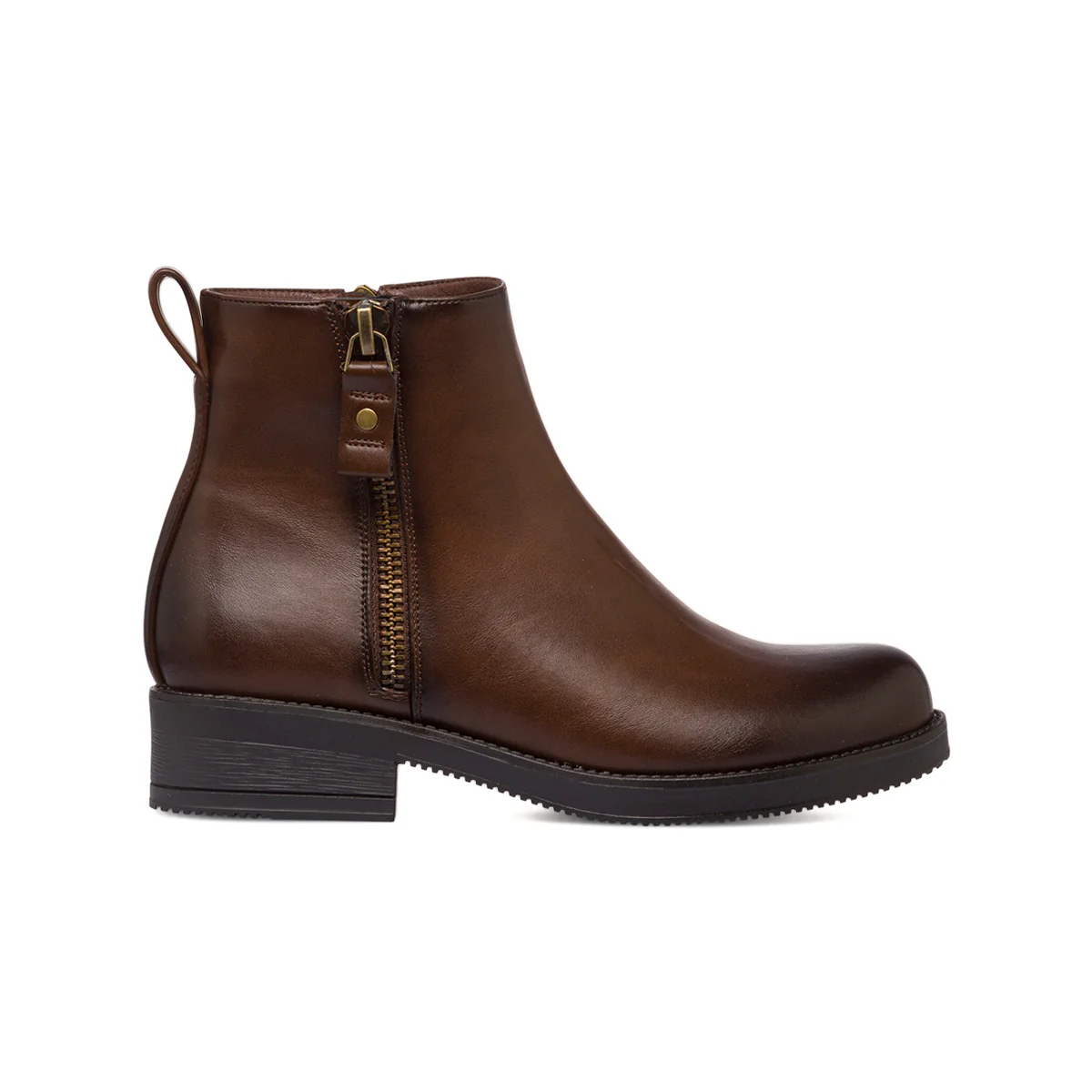Stivaletti marroni da donna con doppia zip Lora Ferres