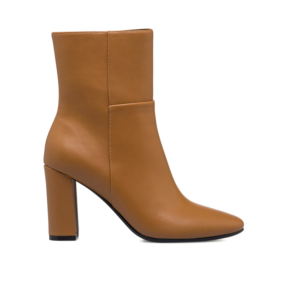 Stivaletti marroni da donna con zip e tacco 9 cm Lora Ferres