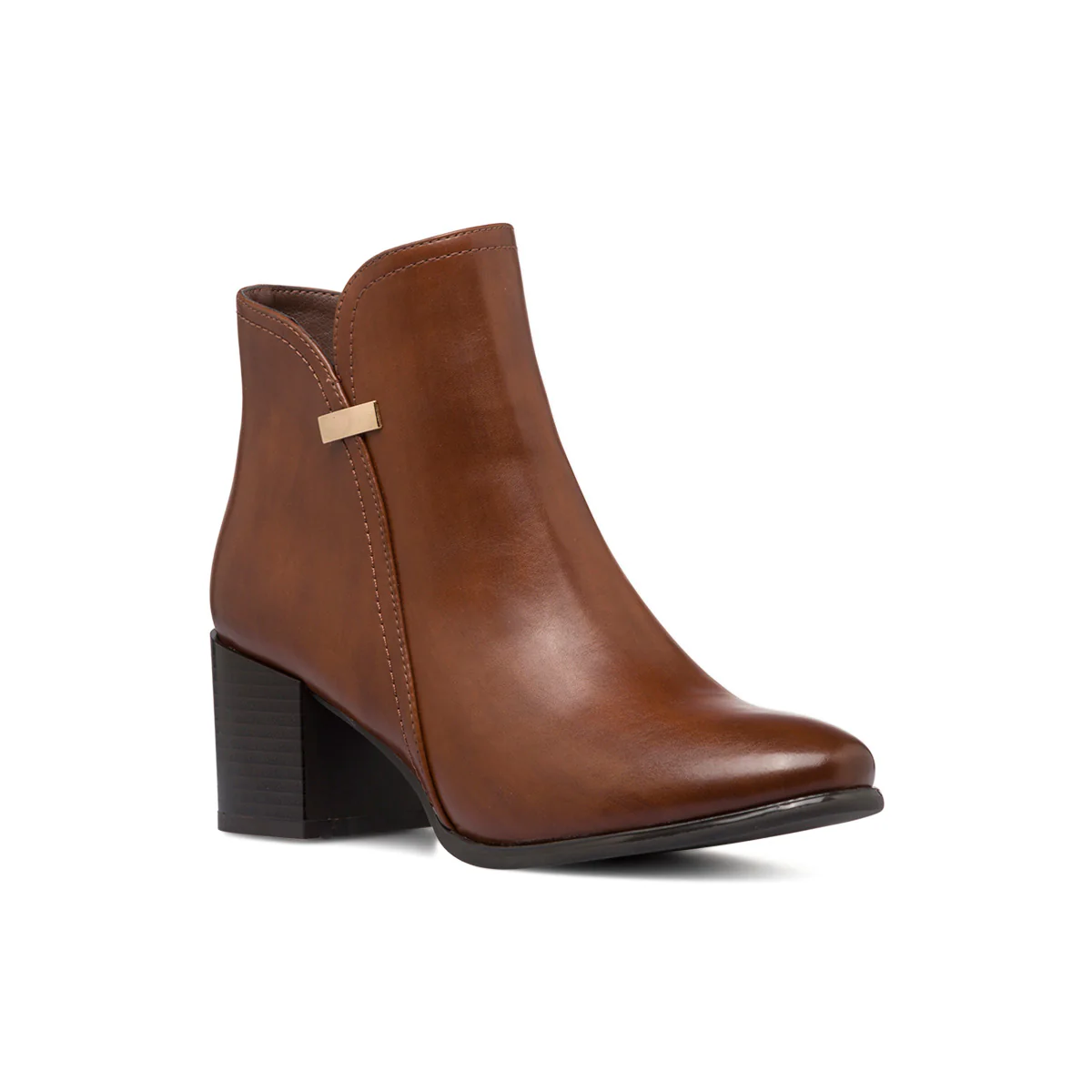 Stivaletti marroni da donna con zip laterale e tacco 6 cm Lora Ferres - Image 2