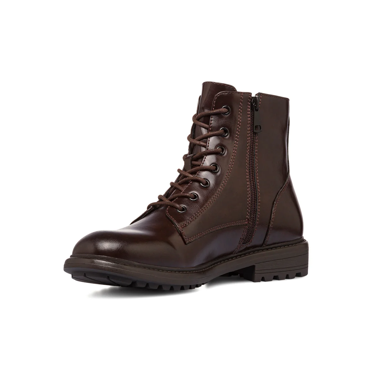 Stivaletti marroni da Uomo con zip Riflessi Urbani - Image 4