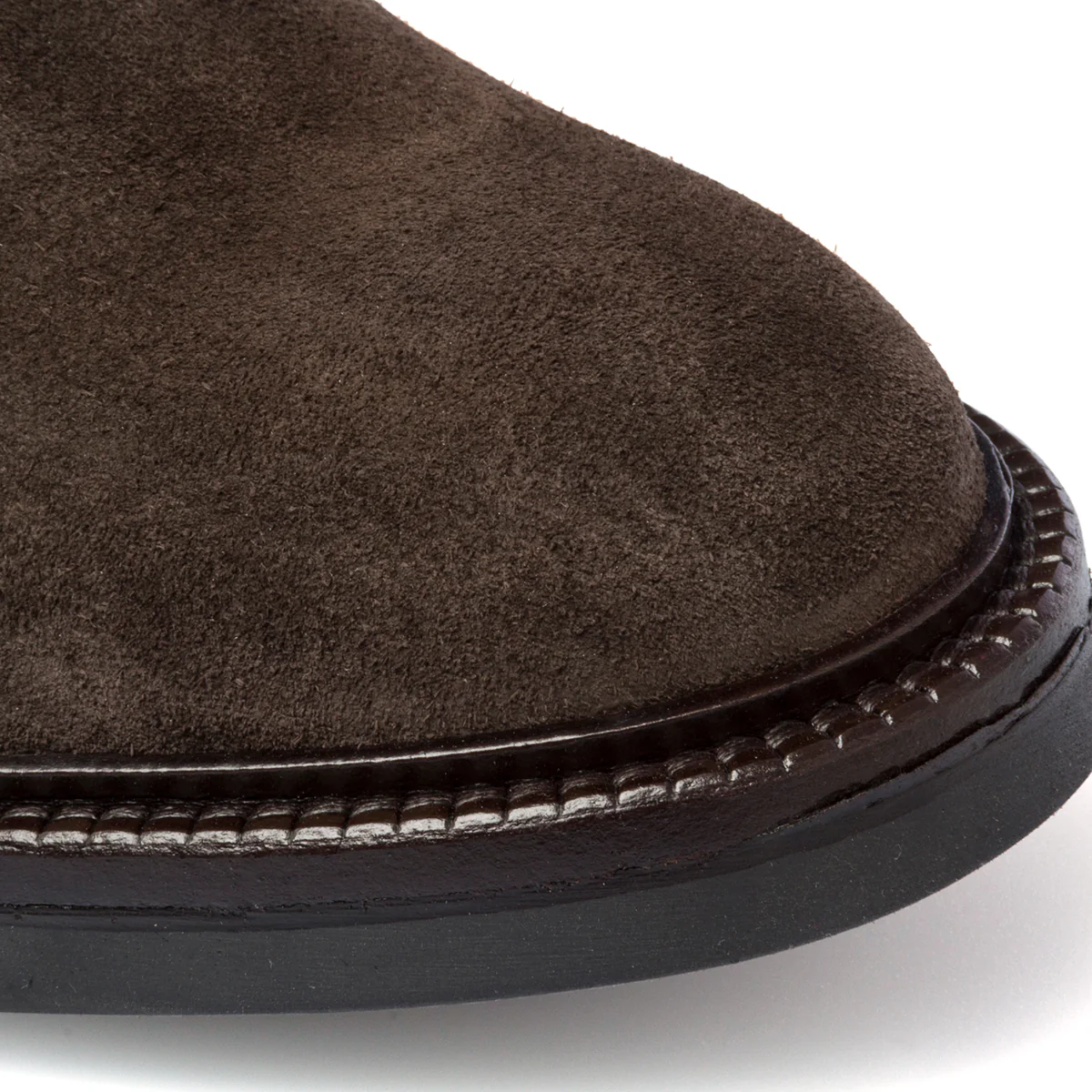 Stivaletti marroni in pelle scamosciata con inserti elastici Primopiano - Image 5