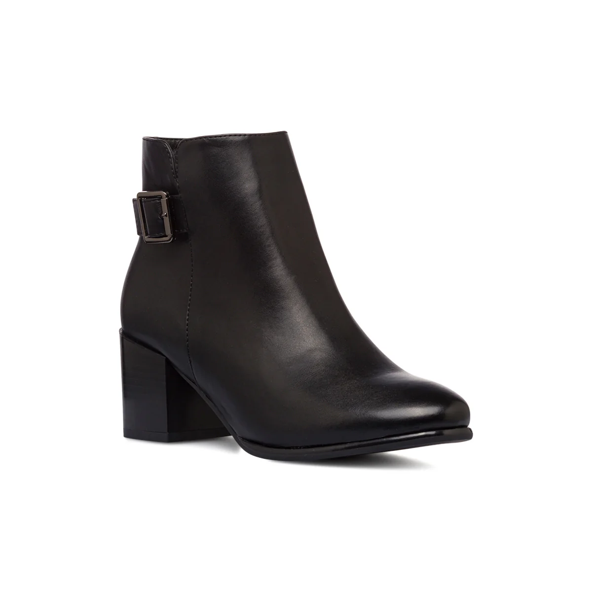 Stivaletti neri con fibbia e tacco 6 cm da Donna Lora Ferres - Image 2