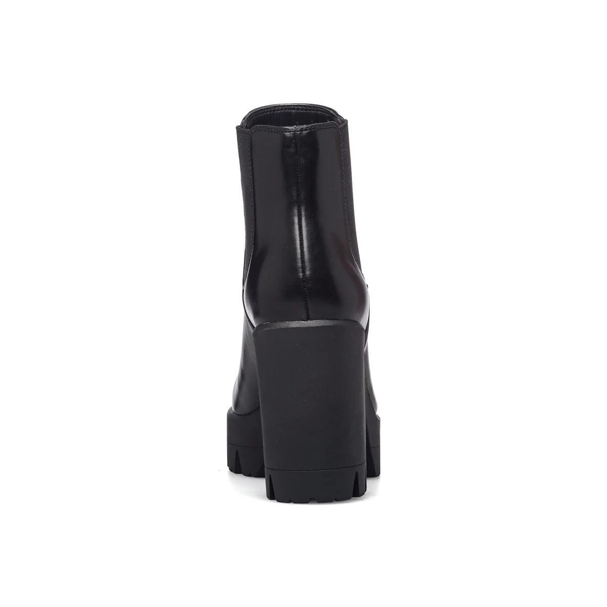 Stivaletti neri con inserti elastici e tacco 10 cm Lora Ferres - Image 4