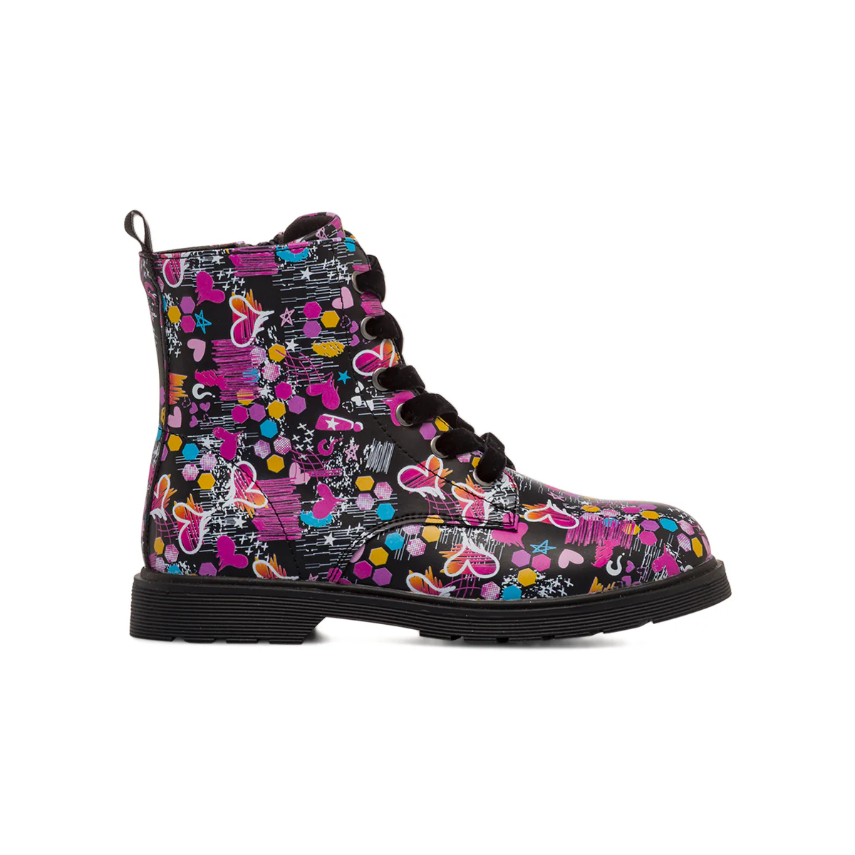 Stivaletti neri con stampa multicolor da Bambina Swish Jeans