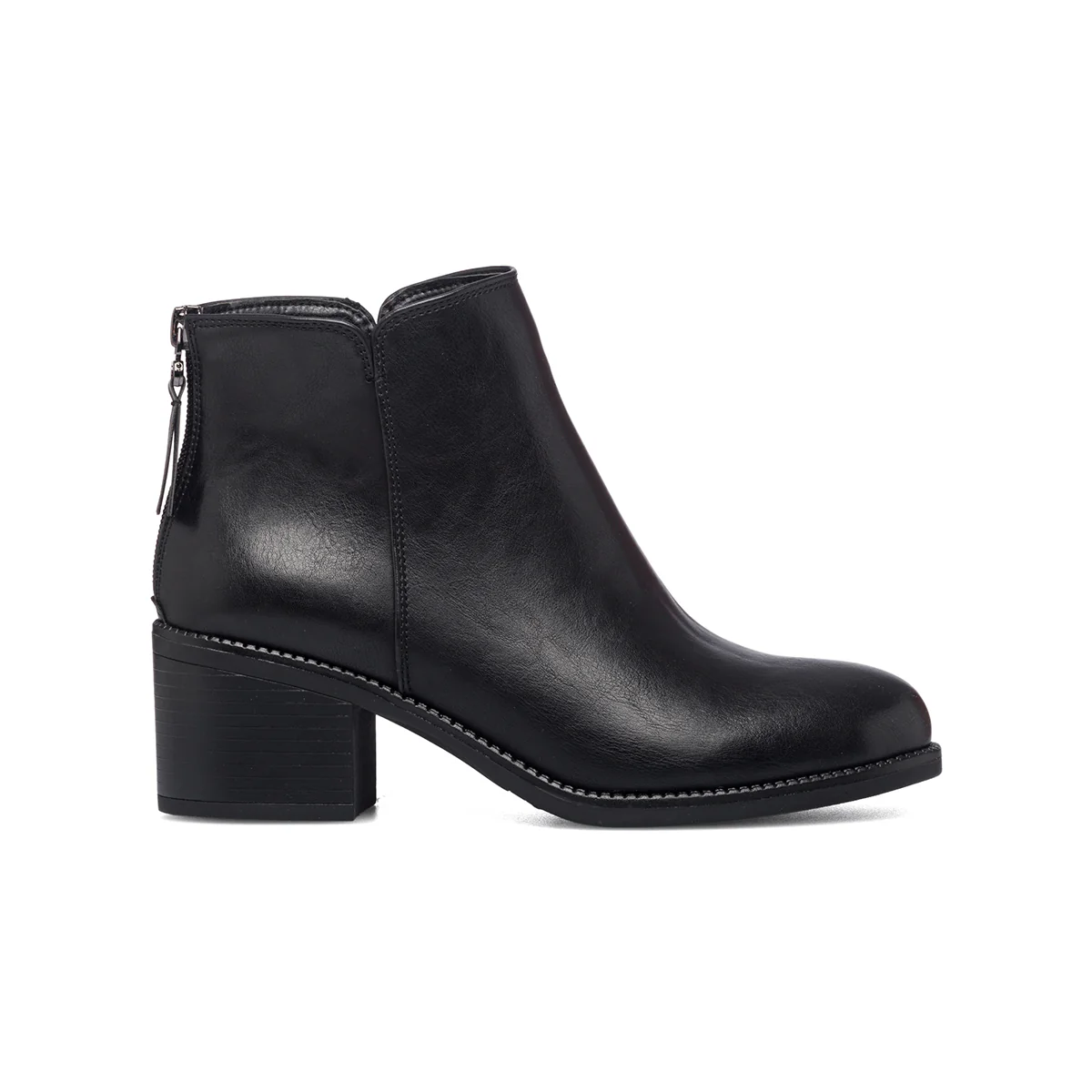 Stivaletti neri con tacco 4 cm e zip sul retro Lora Ferres