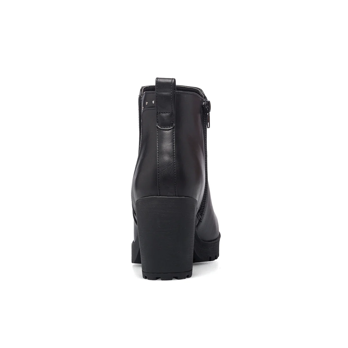 Stivaletti neri con tacco 7 cm e piccole borchie Lora Ferres - Image 4