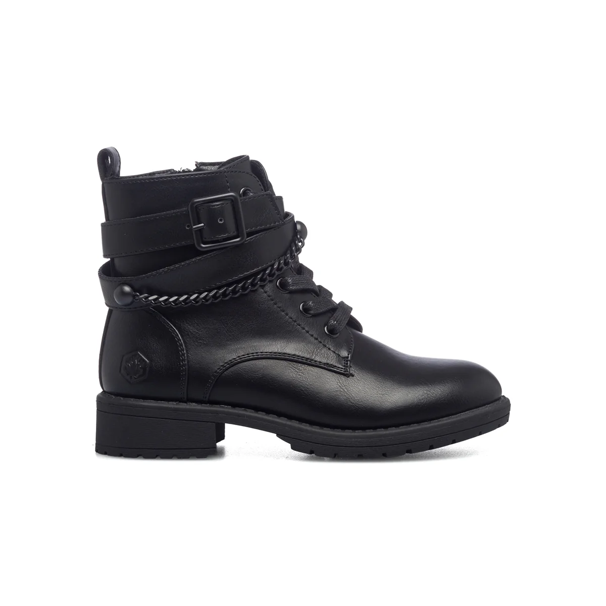 Stivaletti neri da bambina con catenina decorativa Lumberjack Sweet