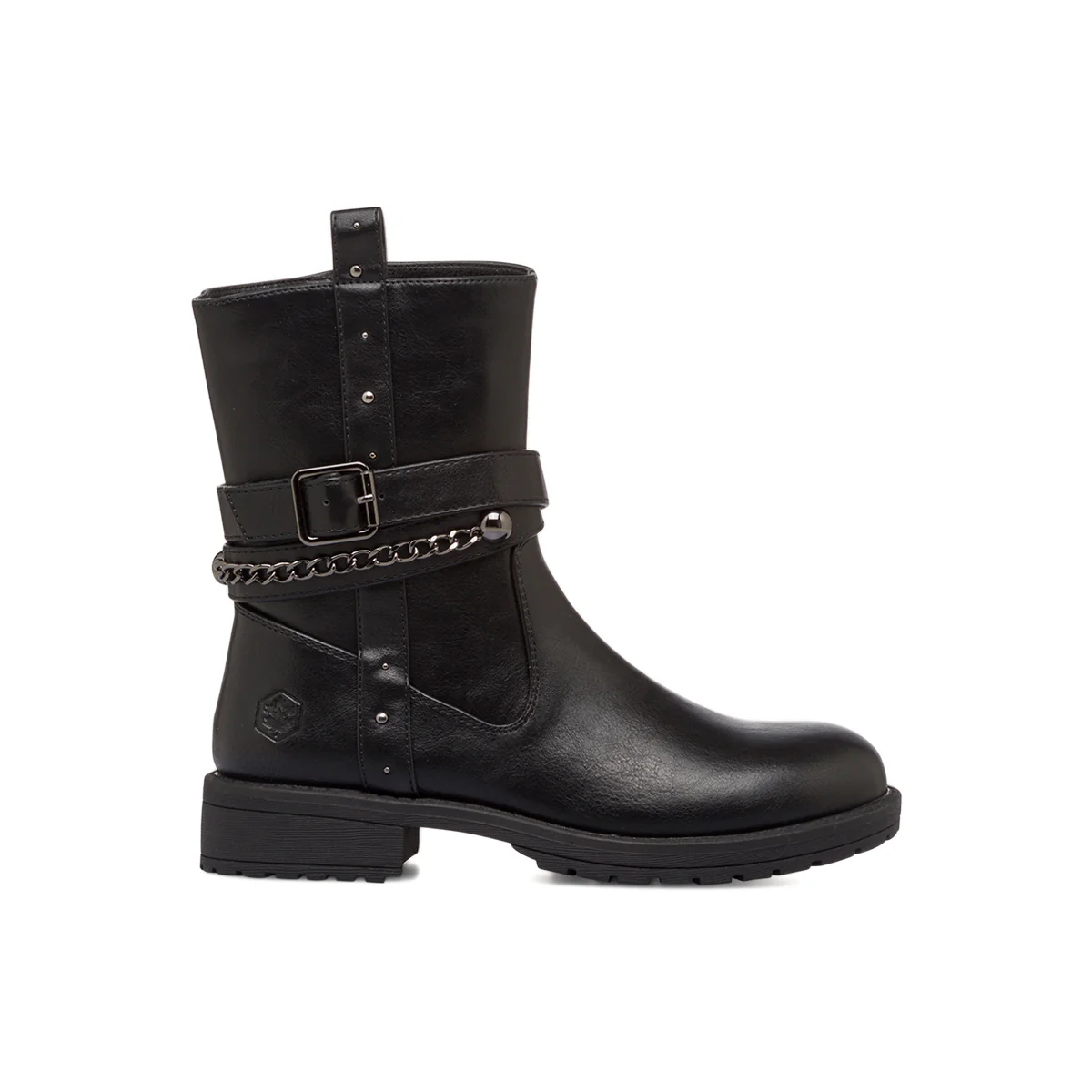 Stivaletti neri da bambina con cinturino e catena Lumberjack Sweet