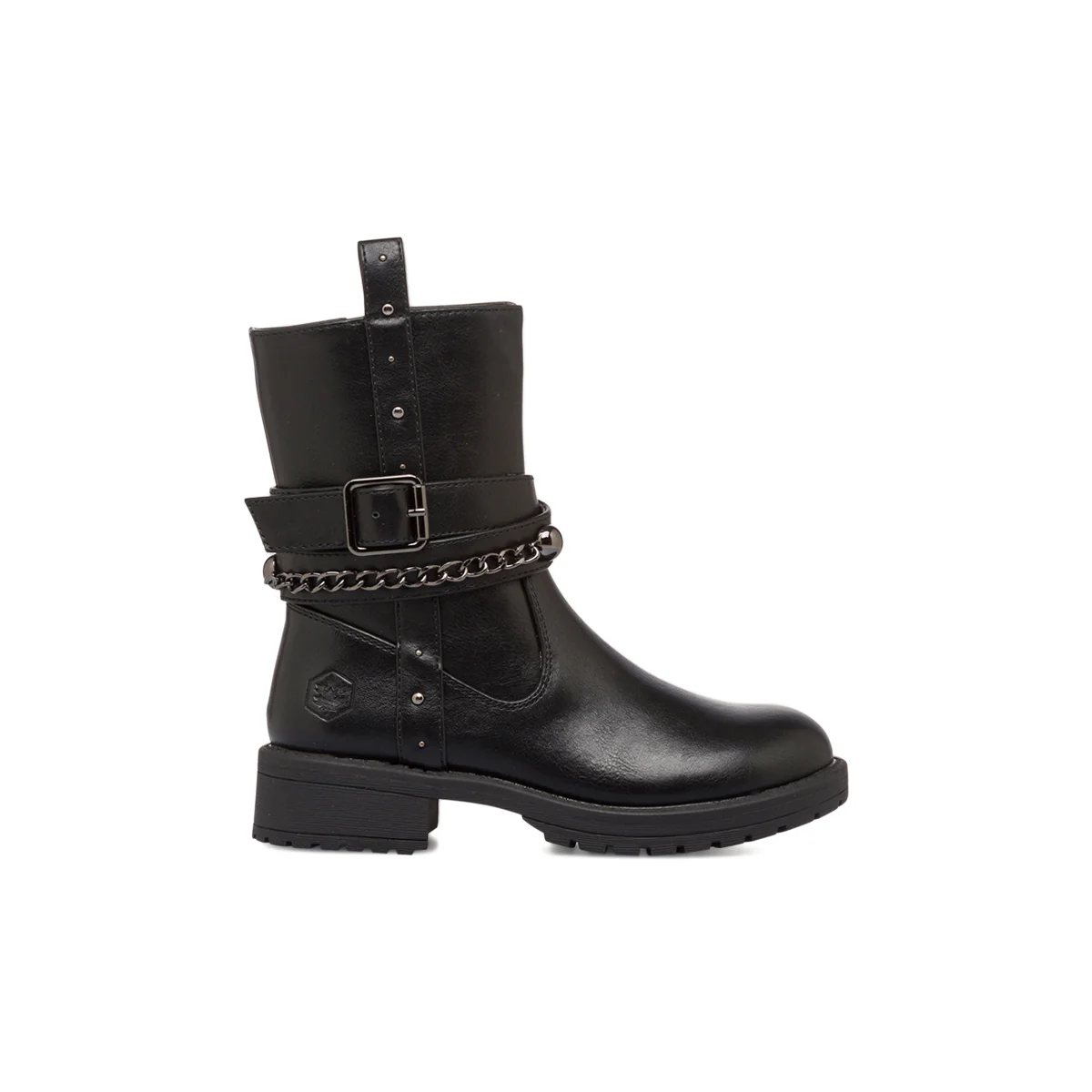 Stivaletti neri da bambina con cinturino e catenina Lumberjack Sweet