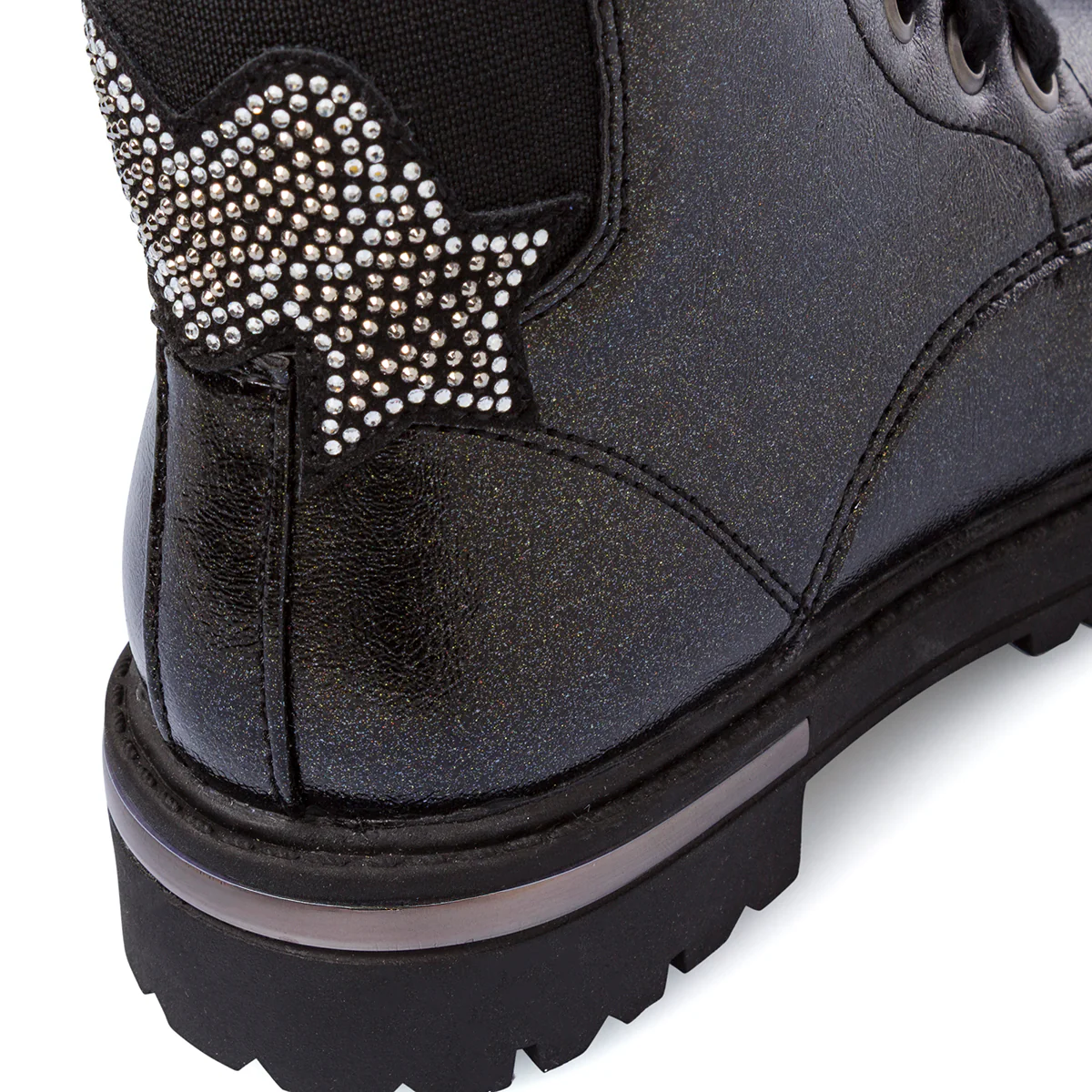 Stivaletti neri da Bambina con dettagli glitter e strass Le scarpe di Alice - Image 5